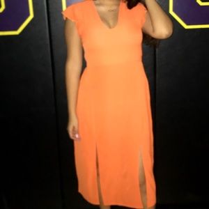 Orange maxi dress
